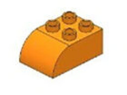 L-W Toys Junior Kostka 2x2 zaoblená oranžová